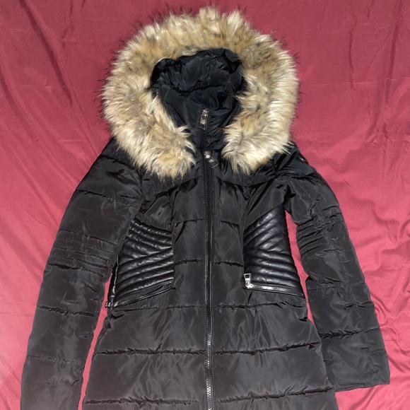 Point Zero Parka Jacket Women’s Extra Small Size Black Colour Long Warm - Picture 1 of 7